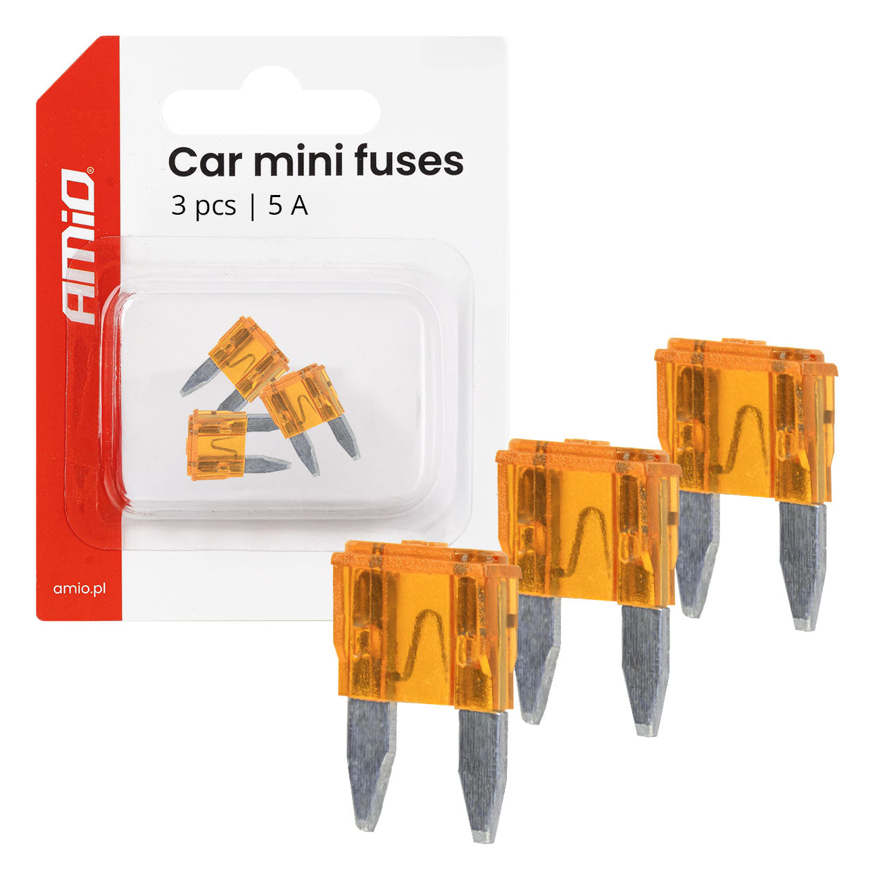 MINI-autozekeringen van 5 A, 3 stuks.