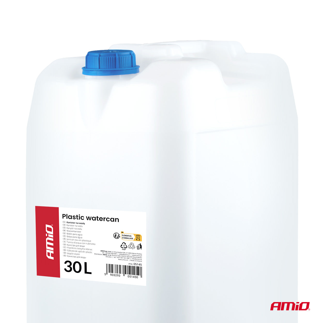 Waterjerrycan van 30 liter met brede opening