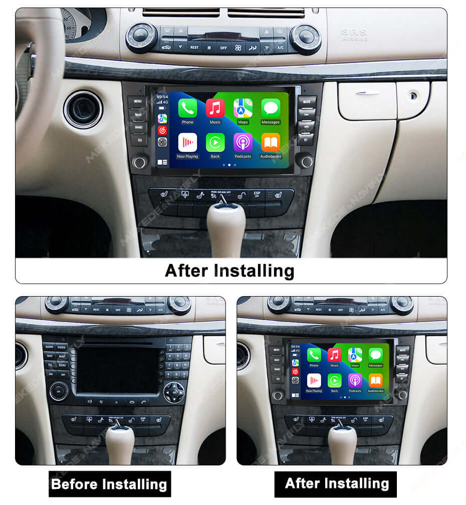 Mercedes-Benz W211 - 8" autoradio met Apple CarPlay en Android Auto – Carmedia24.nl