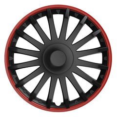 Versaco wieldeksel Crystal 15 inch in zwart en rood