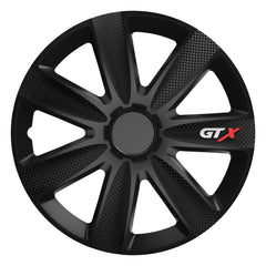 GTX hjulkapsel i carbon sort til 15 tommer stålfælg