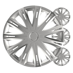 Versaco wieldoppen Spark zilver 14 inch, set van 4 stuks.