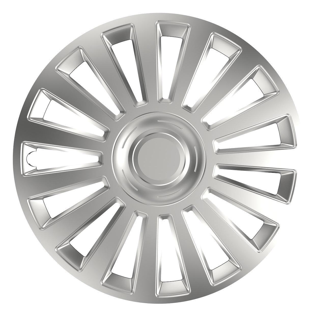Zilverkleurige Luxury naafdop voor 16 inch stalen velg