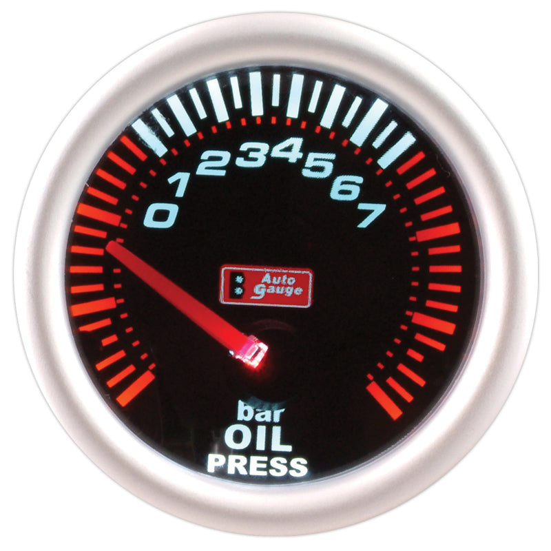 Oliedrukmeter zwart 2 inch