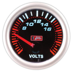 Voltmeter zwart 2 inch Auto Gauge