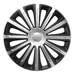 Trend wieldop in zwart en zilver voor 16 inch stalen velgen