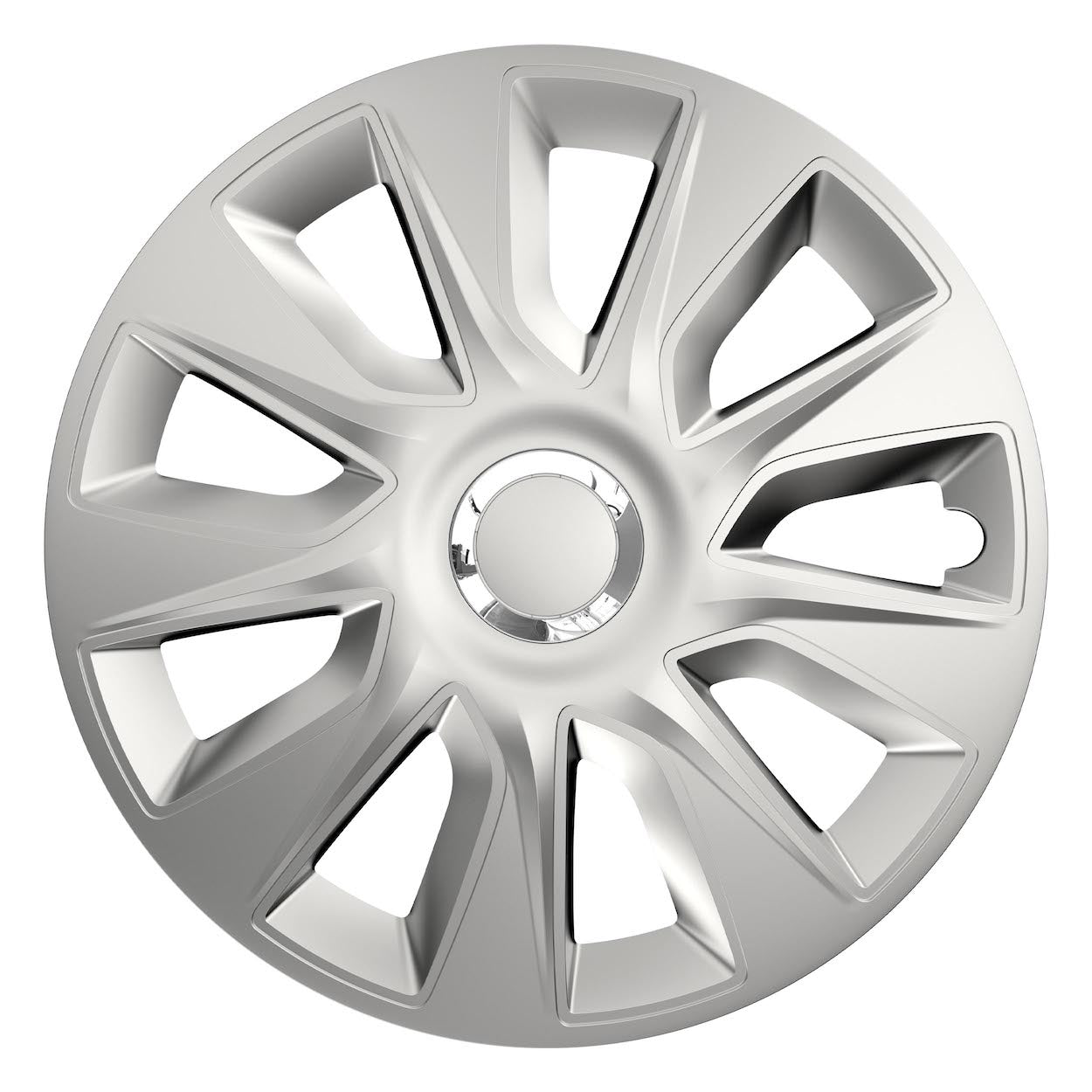Zilverkleurige Stratos RC wieldop voor 16 inch stalen velg