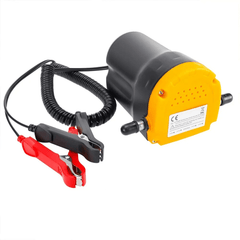 12V-oliepomp – 80W (3–4 L/min) elektrische pomp voor motorolie en diesel met clips.