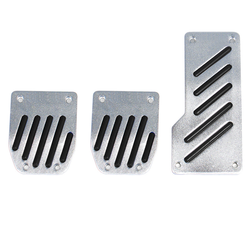 Antislip pedaalset 3-delig zilver