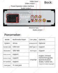 Universeel - 6,86" 1-din radio met Apple CarPlay en Android Auto – Carmediaeurope.com