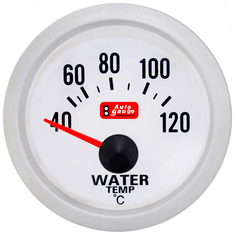 Wit 2" watertemperatuurmeter met sensor