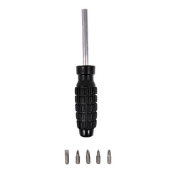 5-in-1 schroevendraaier met 1 handgreep en 5 bits