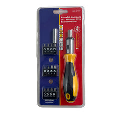 Ratel-schroevendraaierset met 11 magnetische bits