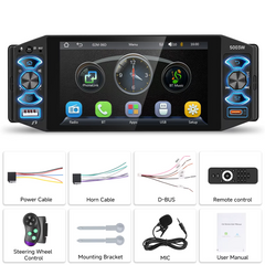 1 DIN 5" touchscreen met draadloze Apple CarPlay & Android Auto 