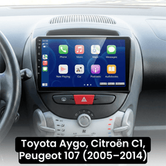 107, C1, Aygo 2005-2014 - 10,1" radio met Apple CarPlay en Android Auto 