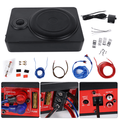10” slanke actieve subwoofer voor de auto – 600W onder de stoel met accessoires en installatiemogelijkheden