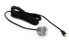 Zilveren parkeersensor met een diameter van 22 mm