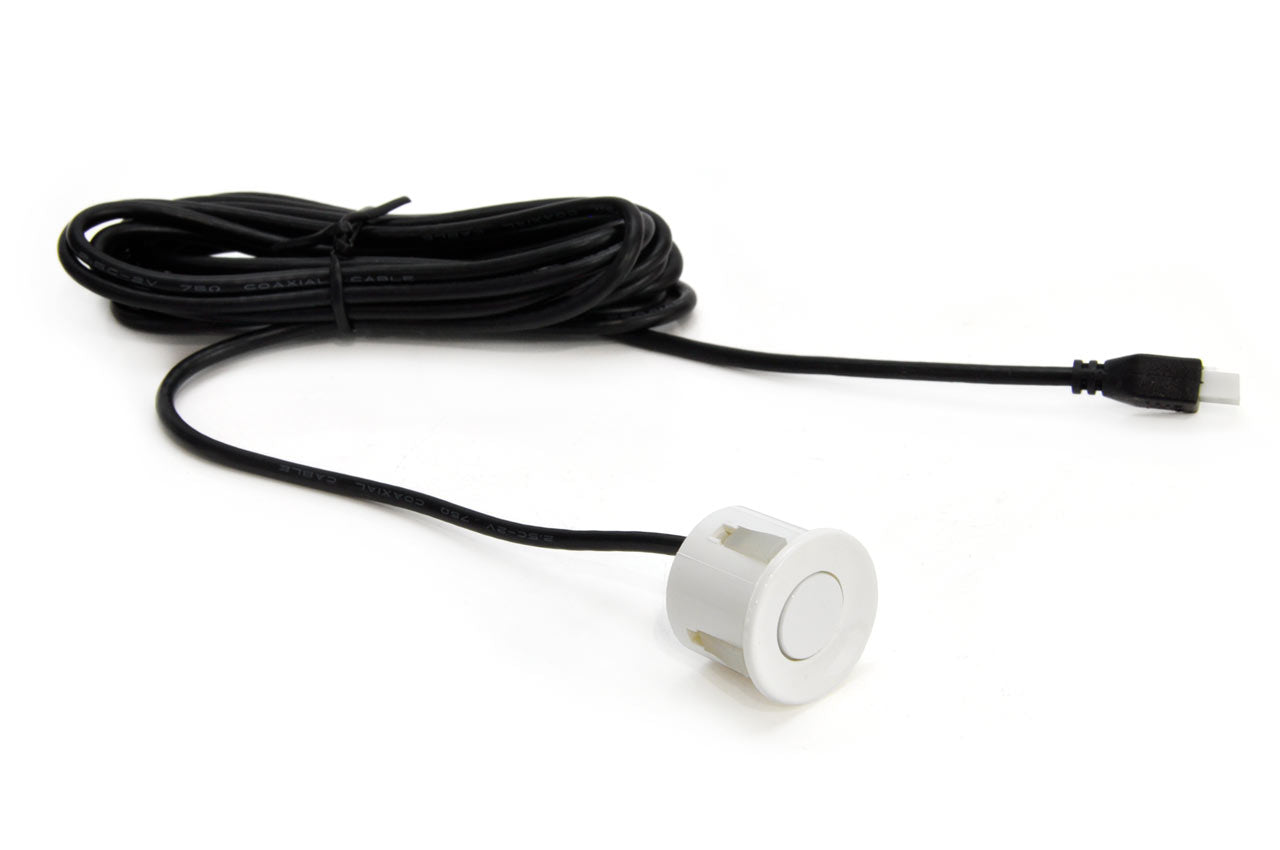 Witte parkeersensor met een diameter van 22 mm