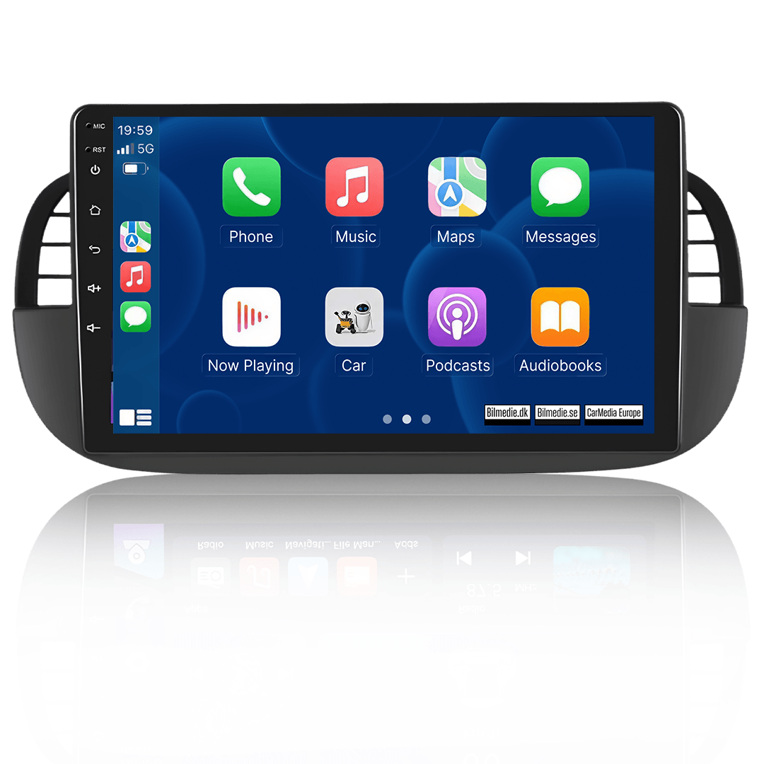 Fiat 500 07-15 - 9" radio met Apple CarPlay en Android Auto 