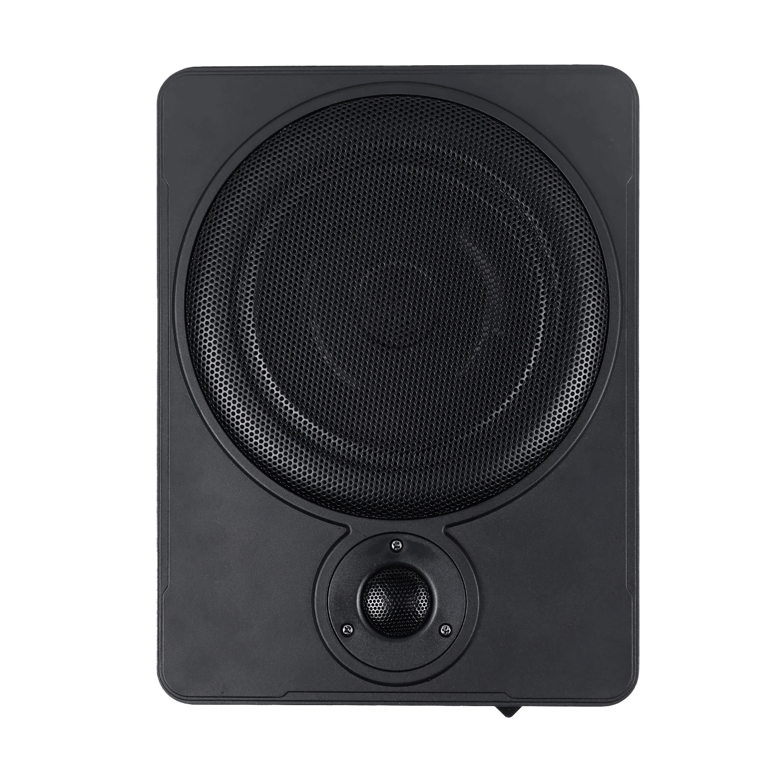 10” slanke actieve subwoofer voor de auto – 600W onder de stoel, afbeelding van slanke actieve subwoofer voor car audio.