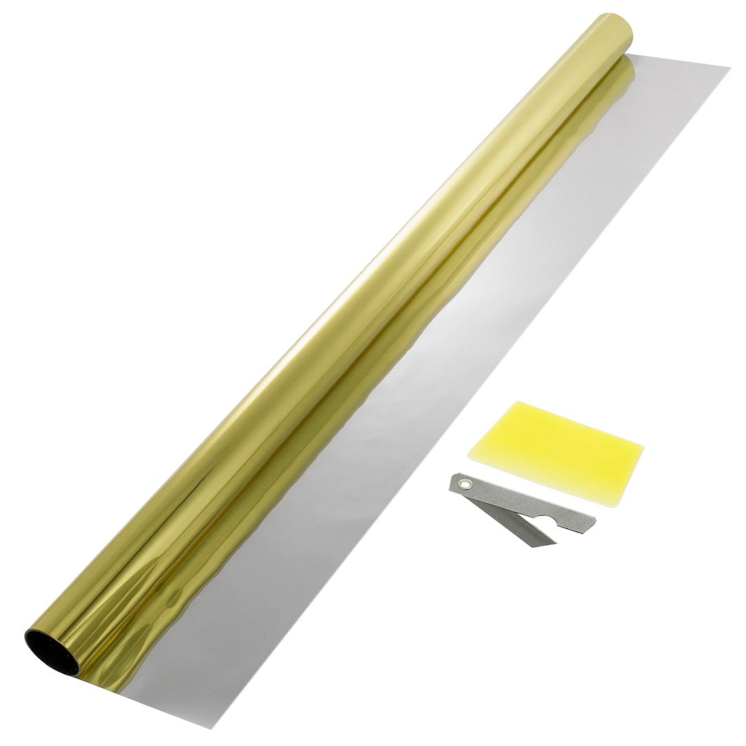 Autoraamfolie in goud en zilver 75x300 cm