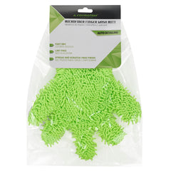 Microvezel chenille washandschoen met mesh