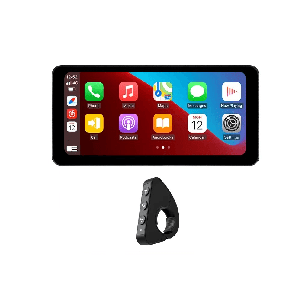 6,3” CarPlay voor motorfiets – Draadloze Apple CarPlay & Android Auto met stuurknoppen