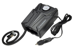 12V luchtcompressor met sigarettenaanstekerstekker en analoge manometer