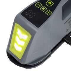 Compacte luchtcompressor voor 12V en 230V met LED-zaklamp