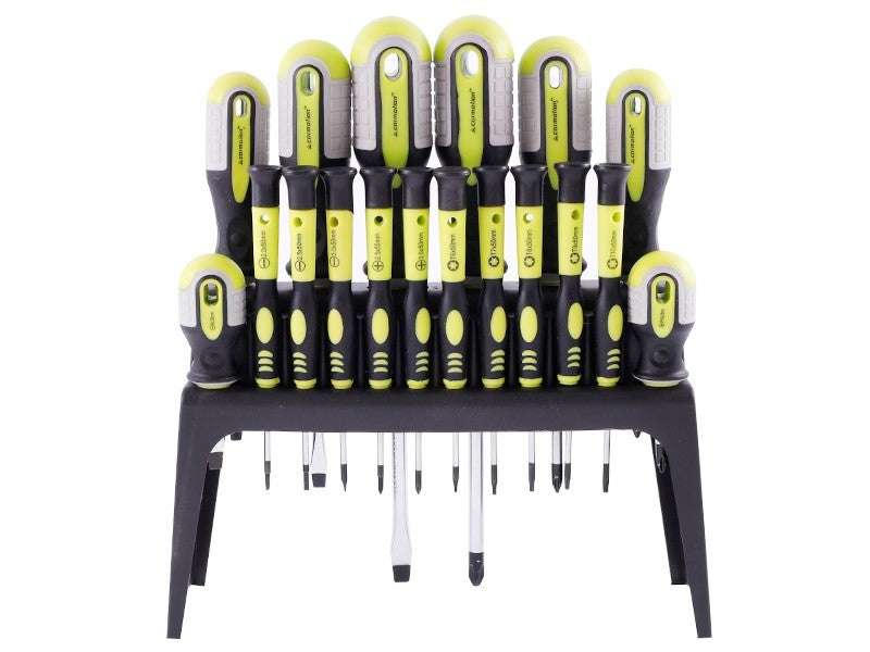 Magnetische schroevendraaierset met houder, 18-delig van CARMOTION