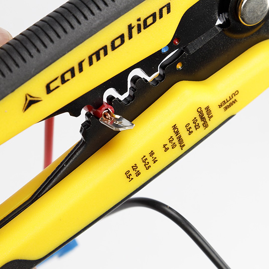 Afstriptang voor het krimpen van connectoren 22-10 AWG