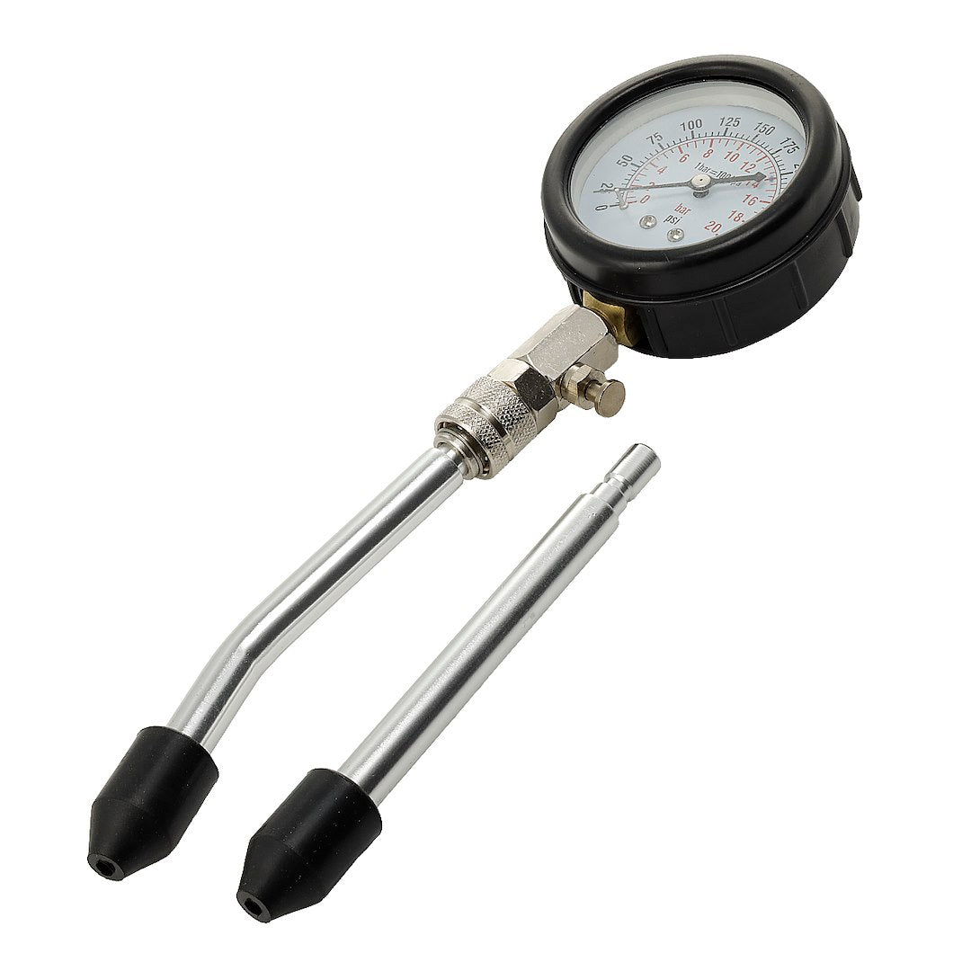 Set met compressietester voor benzinemotor en meerdere adapters