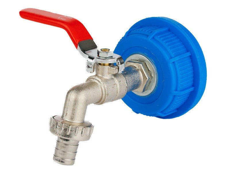 Aftapkraan met rode dop 51 mm 1/2 inch