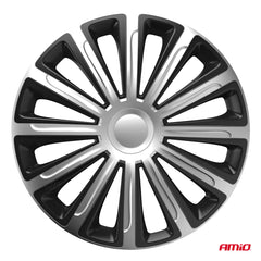 Trend wieldoppen zwart en zilver 15 inch van Versaco
