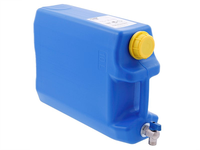 Platte waterjerrycan 10 liter met bovenventiel