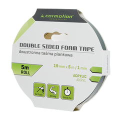 Montagetape van acrylschuim, 19 mm breed en 5 m lang
