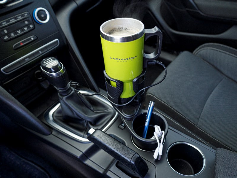 Opvouwbare bekerhouder met dubbele opbergruimte voor het auto-interieur