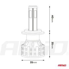 Afmetingen van LED-lampen H8 H9 H11 COB