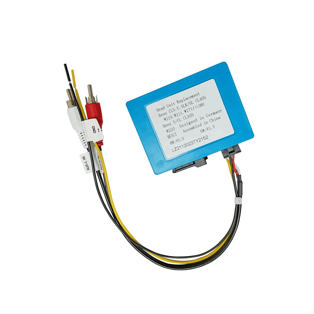 Glasvezelbox voor Mercedes, BMW, Audi en Porsche - autoradio-adapter met kabels.