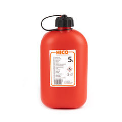 Rode kunststof brandstofjerrycan van 5 liter