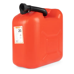 Rode kunststof brandstofjerrycan van 20 liter