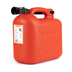 Rode kunststof brandstofjerrycan van 10 liter
