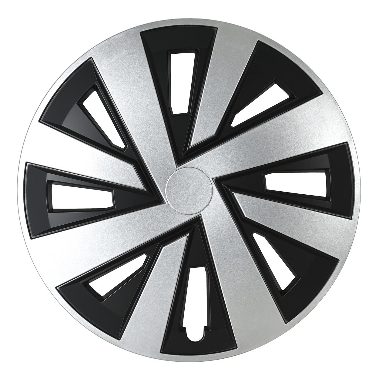 PLUTON wieldoppen 15 inch in zilver en zwart