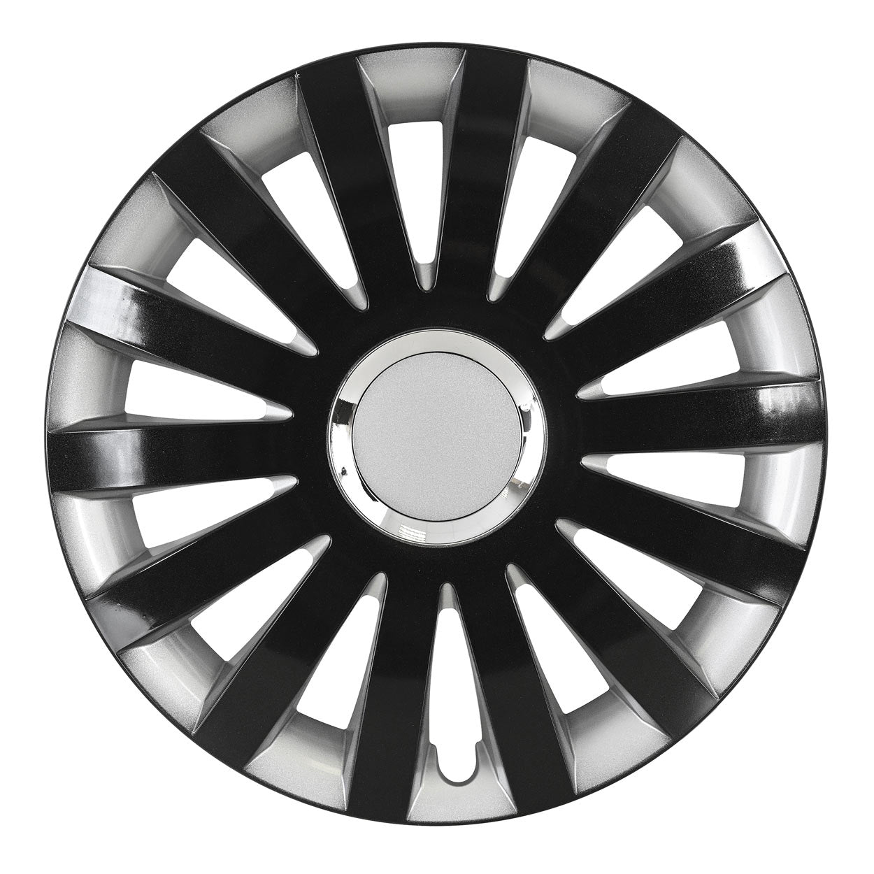 SAIL wieldoppen in zwart en zilver voor 15 inch stalen velgen