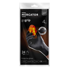 Sorte Mercator GoGrip nitrilhandsker i størrelse L