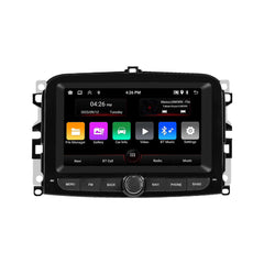 Fiat 500L 13-19 – 7" radio met Apple CarPlay en Android Auto met gebruikersinterface en functies.
