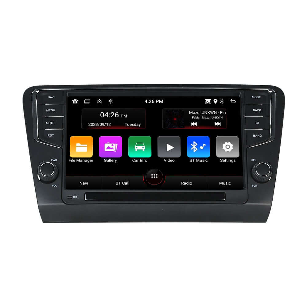 Skoda Octavia 13-18 – 9" radio met Apple CarPlay en Android Auto met touchscreen-display