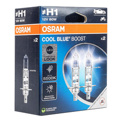 Osram H1 halogeenlampen 12V 55W P14,5s Cool Blue Boost 5500K, 2 stuks