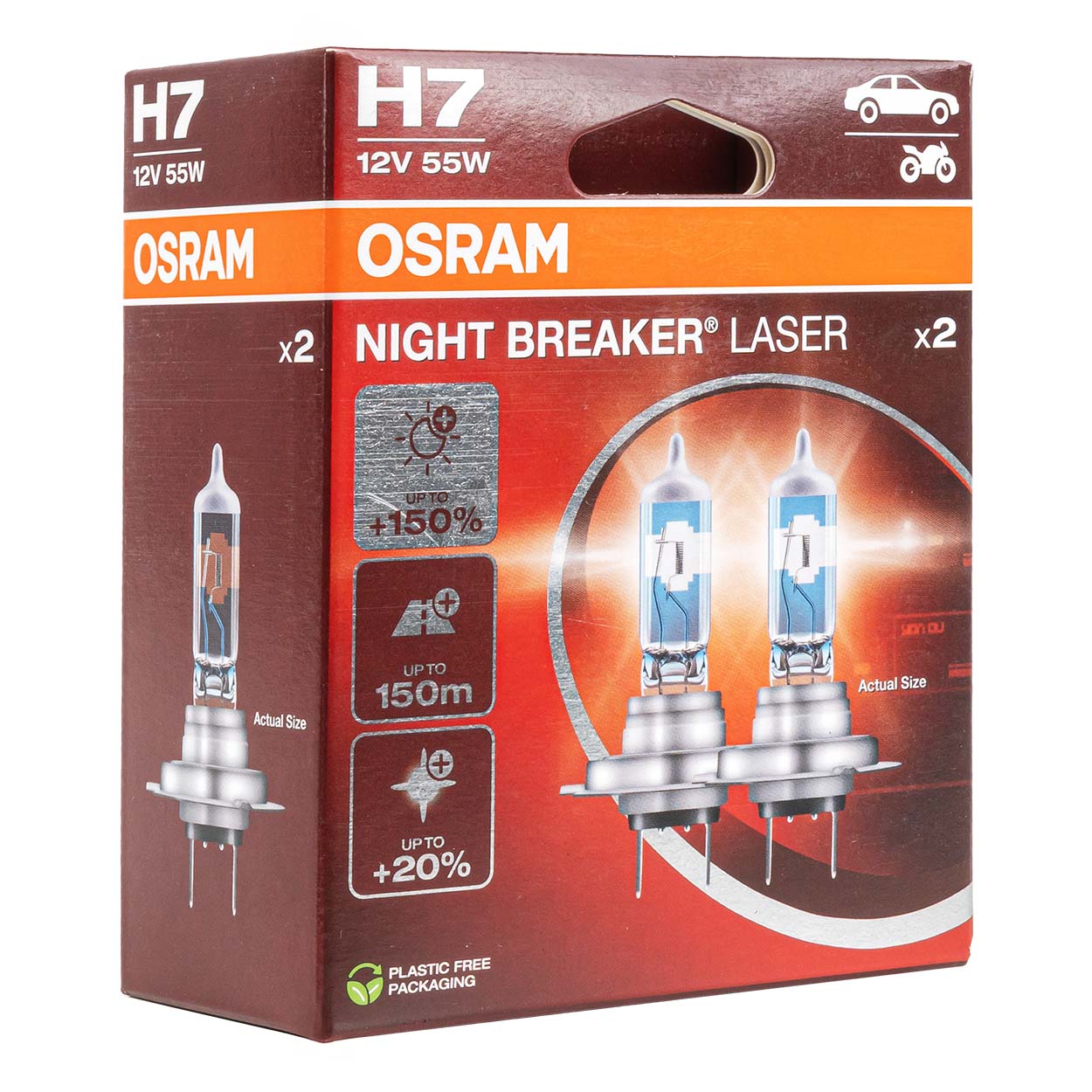 Osram H7 halogeenlamp NIGHT BREAKER LASER 12 V 55 W