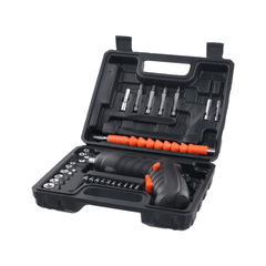 Elektrische schroevendraaierset 47-delig – 3.6V draadloos multigereedschap in opbergkoffer met gereedschap en accessoires.